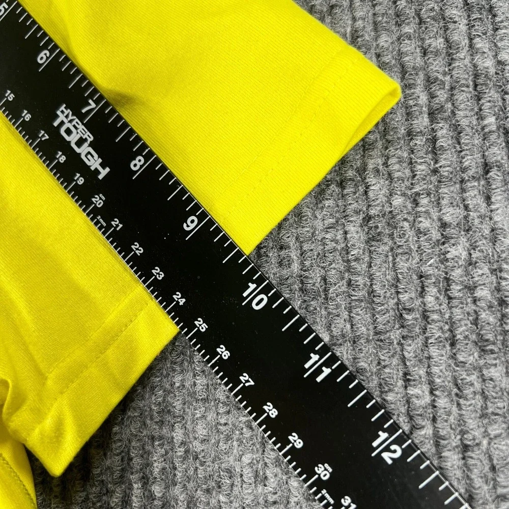 Nike Shirt Dri Fit Womens‎ Small Yellow Short Sleeve V Neck Regular Fit Gym Run
